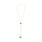 18K Gold-Plated Metal Alloy Height-Adjustable Chain And Two Hanging Weights Necklace COL2055ORO000