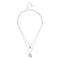 Double Butterflies And Pear Plated In Sterling Silver Necklace COL2057MTL000