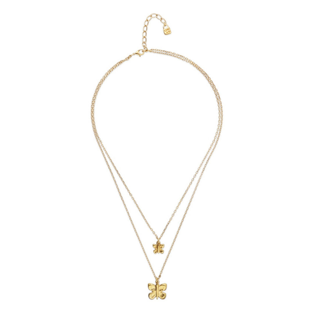 18K Gold Metal Alloy A Big Butterfly Necklace COL2057ORO000