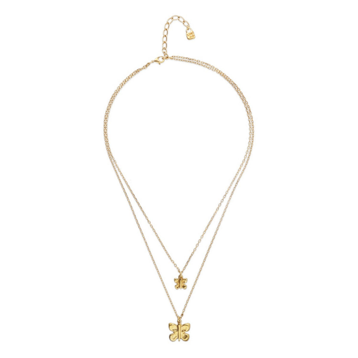 18K Gold Metal Alloy A Big Butterfly Necklace COL2057ORO000