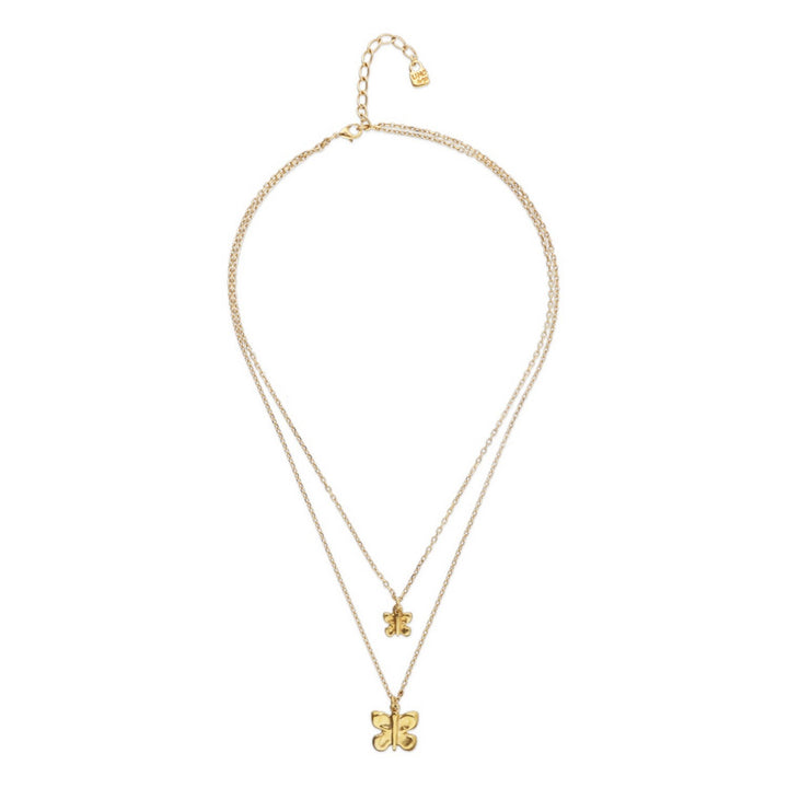 18K Gold Metal Alloy A Big Butterfly Necklace COL2057ORO000