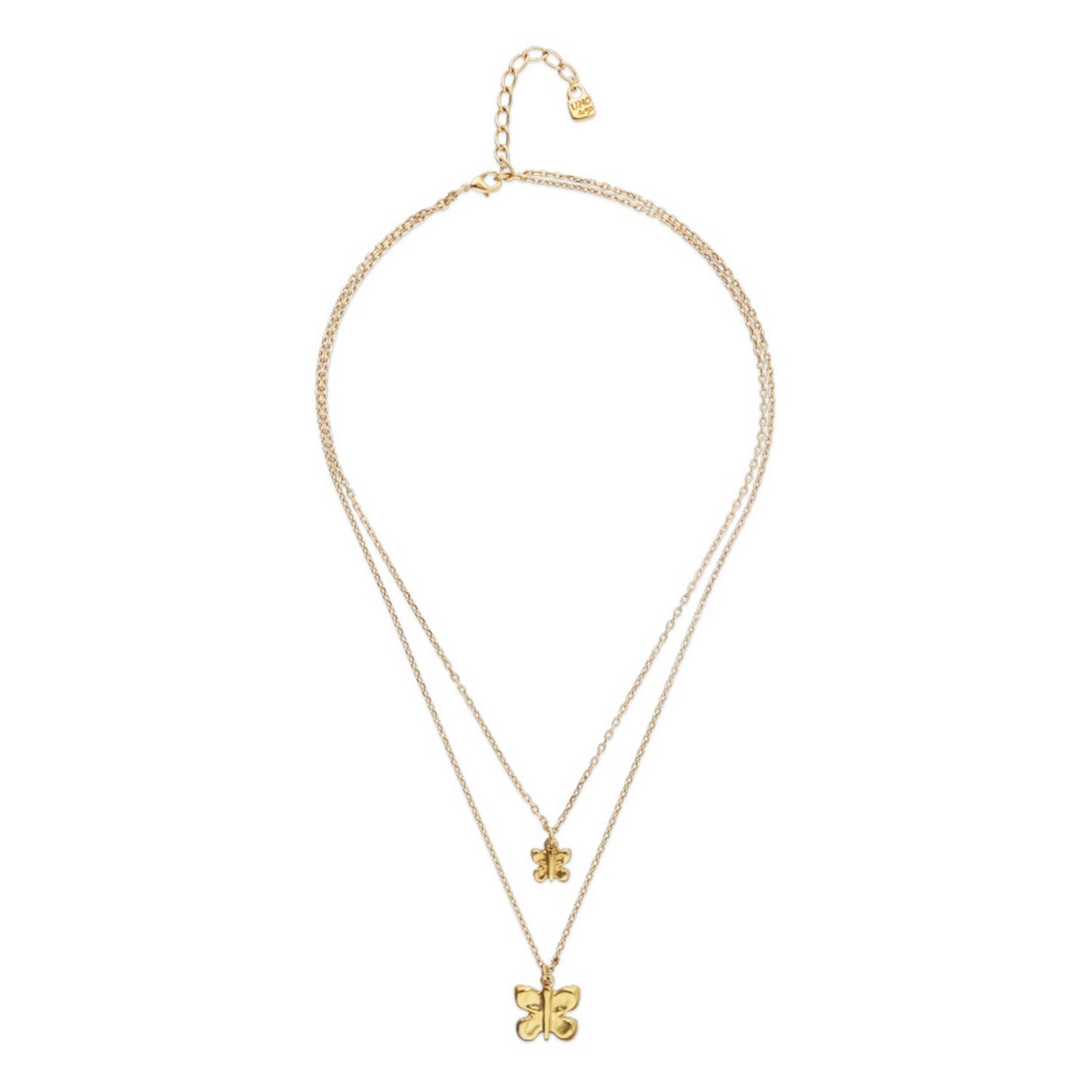 18K Gold Metal Alloy A Big Butterfly Necklace COL2057ORO000