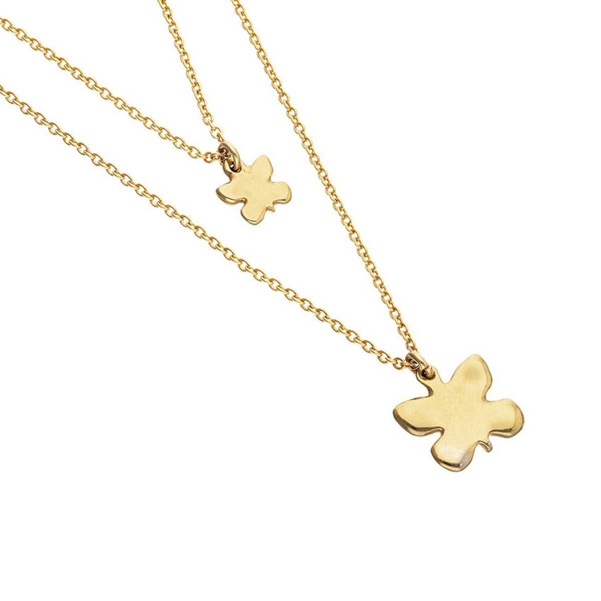 18K Gold Metal Alloy A Big Butterfly Necklace COL2057ORO000