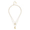 18K Gold Double Plated Two Hearts Necklace COL2070ORO000