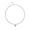 Sterling Silver Plated Ball Heart Detail Necklace COL2074MTL000