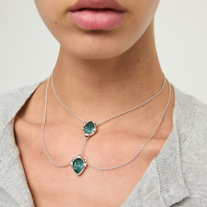 UNOde50 Presagio Silver Plated Necklace COL2077VRDMTL