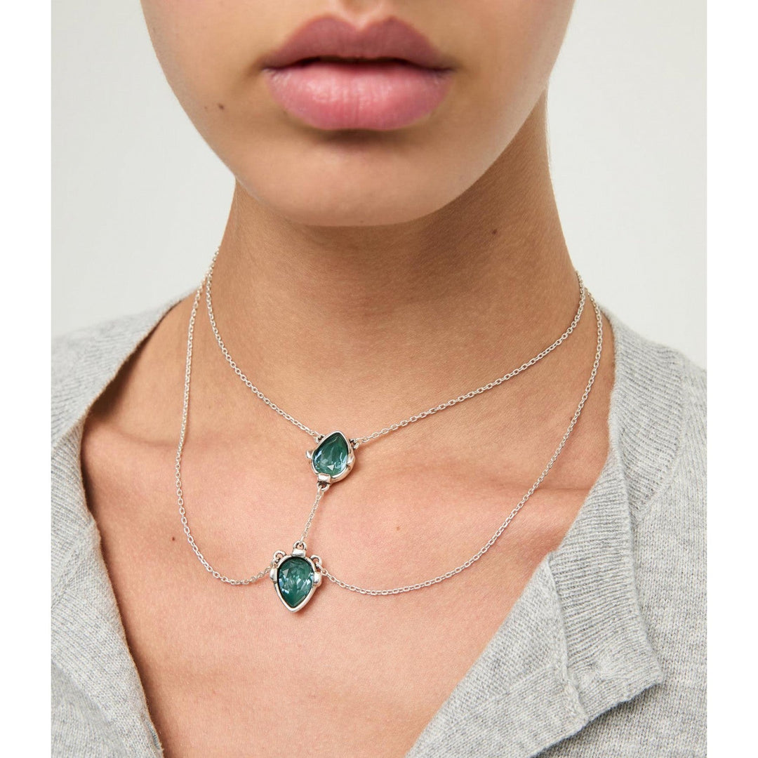 UNOde50 Presagio Silver Plated Necklace COL2077VRDMTL