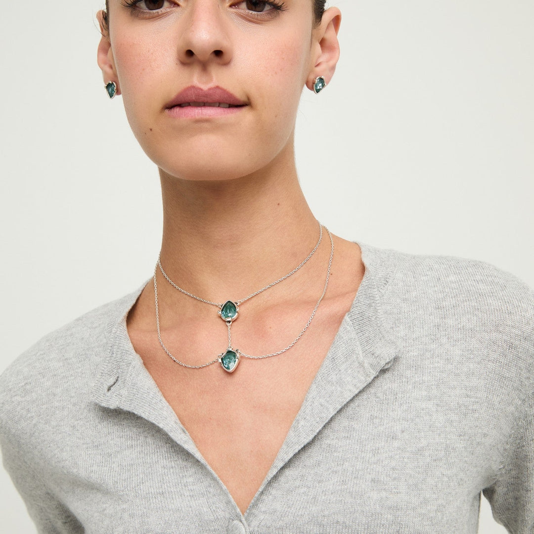 UNOde50 Presagio Silver Plated Necklace COL2077VRDMTL