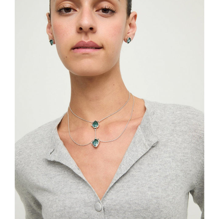 UNOde50 Presagio Silver Plated Necklace COL2077VRDMTL