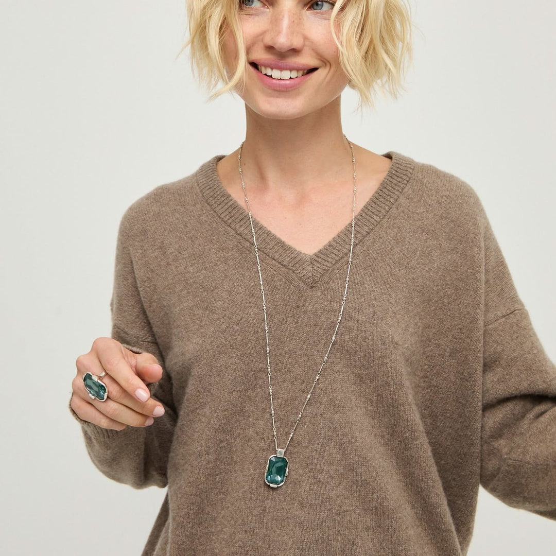 UNOde50 Presagio Silver Plated Necklace COL2082VRDMTL