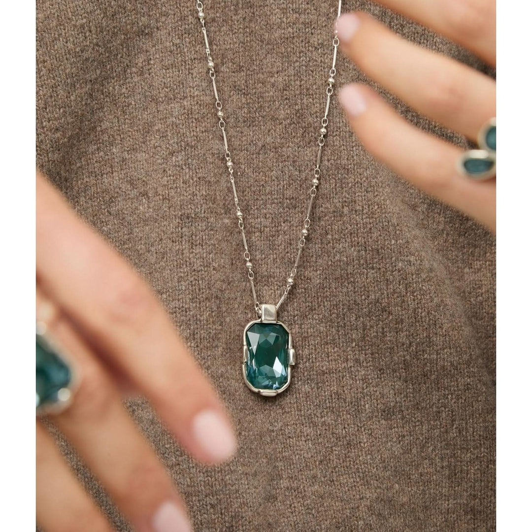 UNOde50 Presagio Silver Plated Necklace COL2082VRDMTL