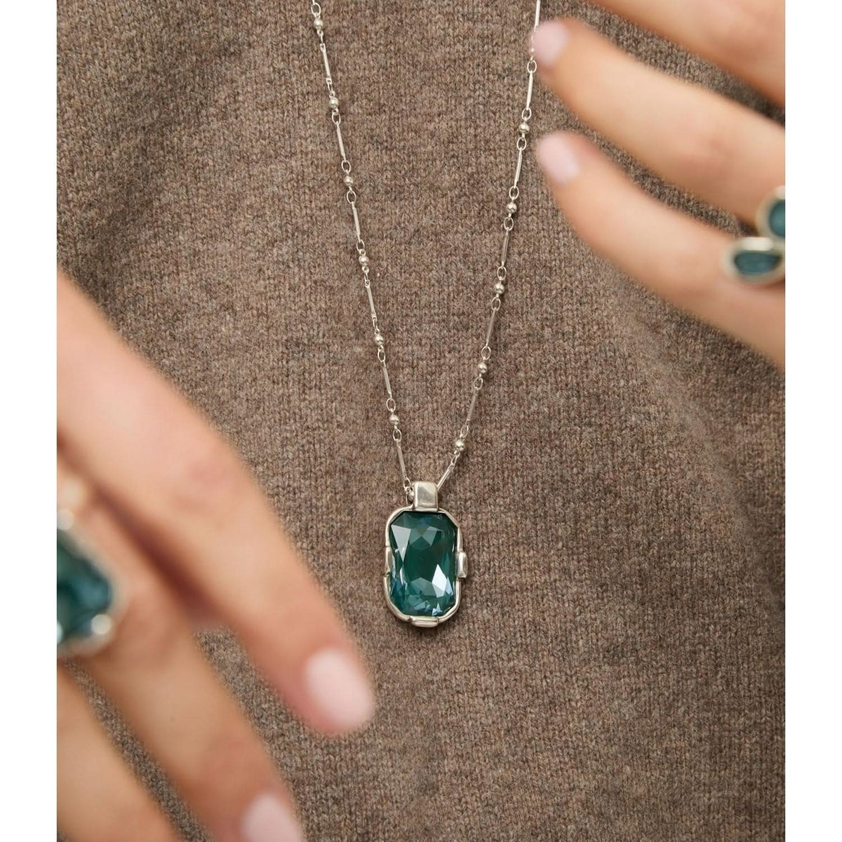 UNOde50 Presagio Silver Plated Necklace COL2082VRDMTL