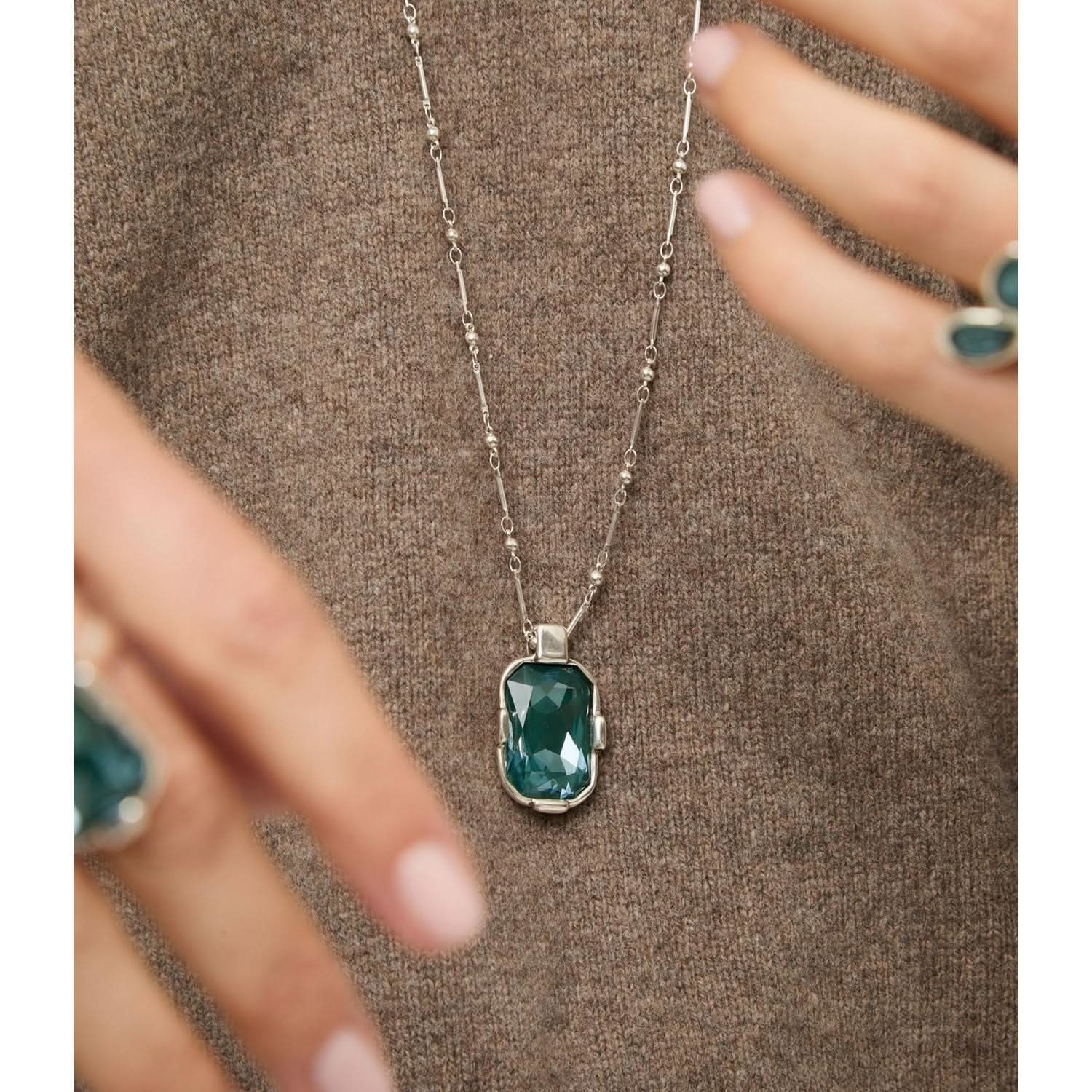 UNOde50 Presagio Silver Plated Necklace COL2082VRDMTL