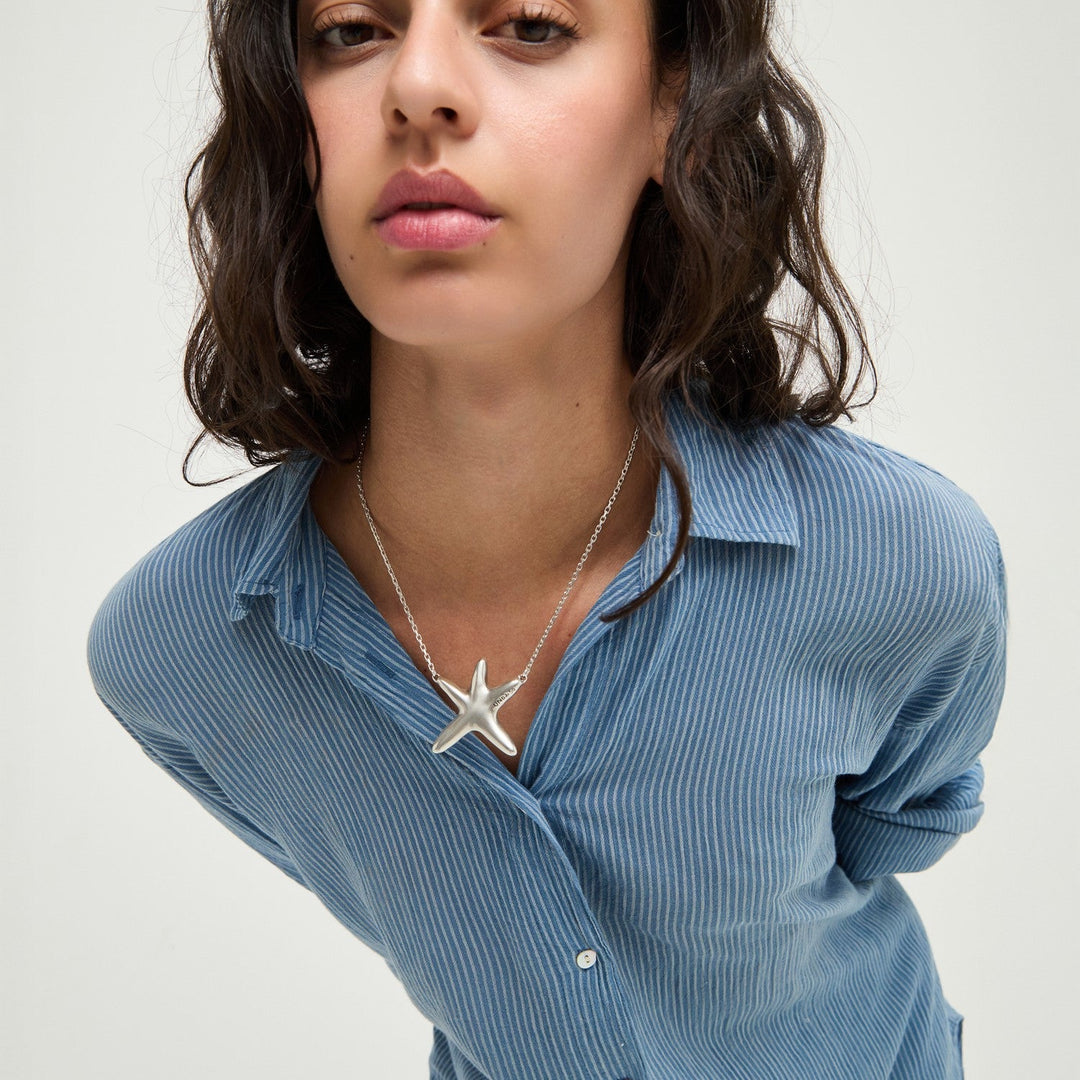 UNOde50 Stellaris Silver Plated Necklace COL2086MTL000