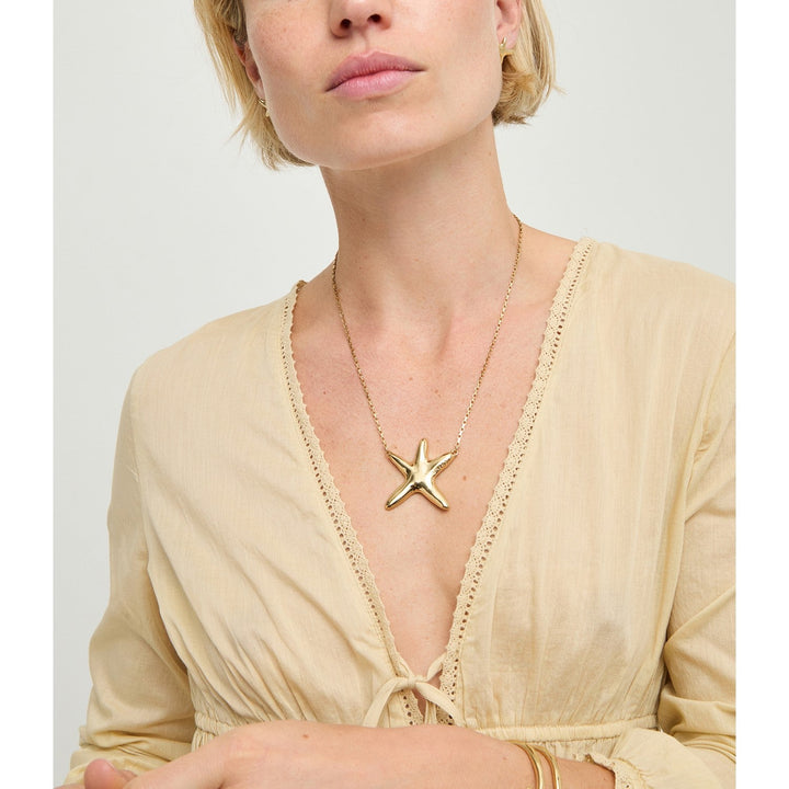 UNOde50 Stellaris 18k Gold Plated Necklace COL2086ORO000