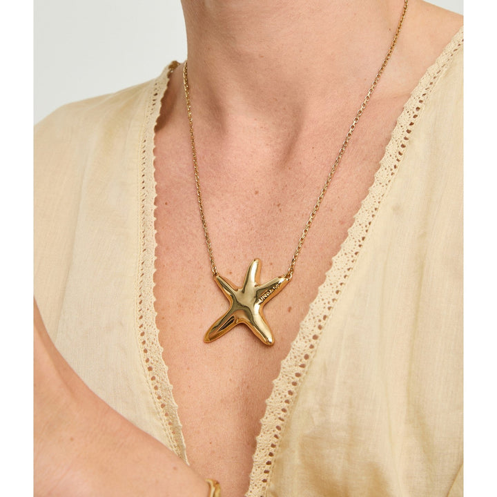 UNOde50 Stellaris 18k Gold Plated Necklace COL2086ORO000
