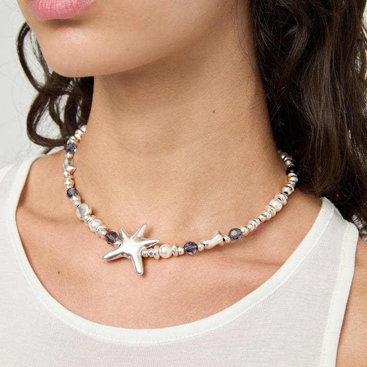 UNOde50 Starblue Silver Plated Necklace COL2096AZUMTL