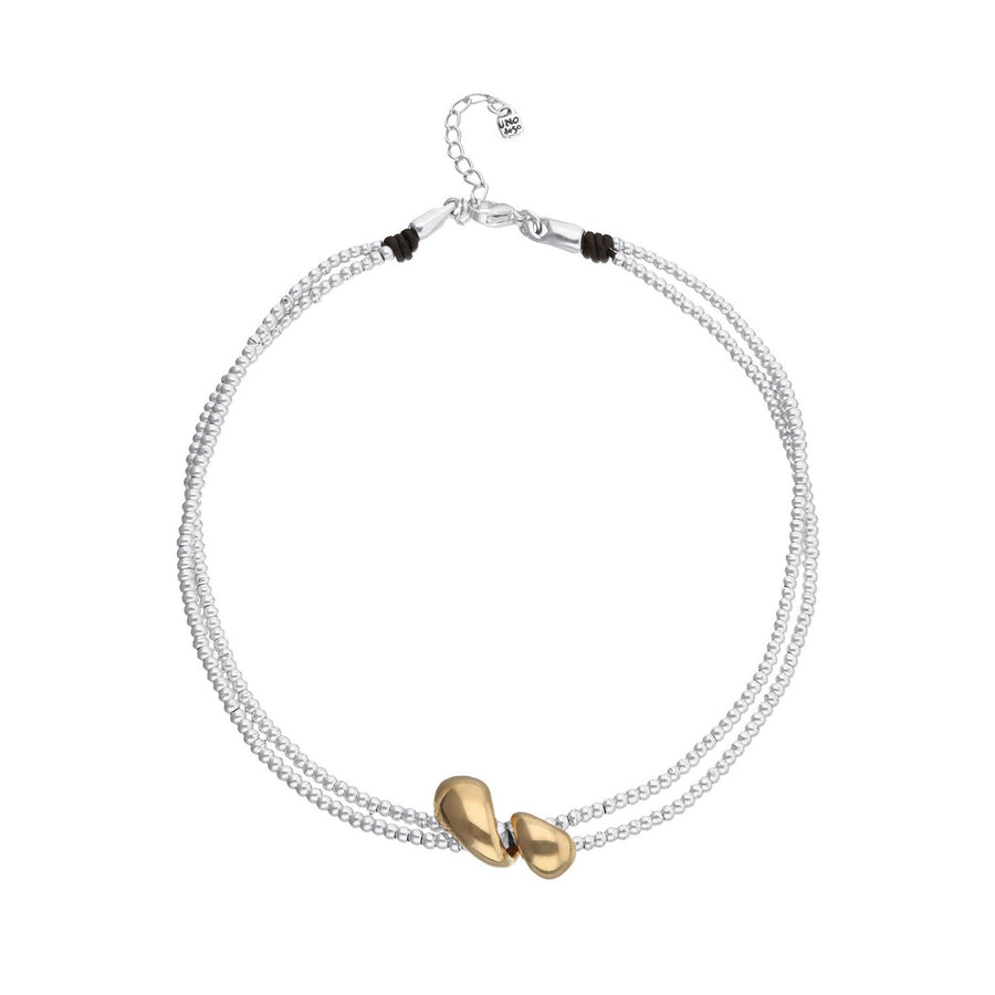 UNOde50 Axis Gold & Silver Plated Necklace COL2098OROMTL