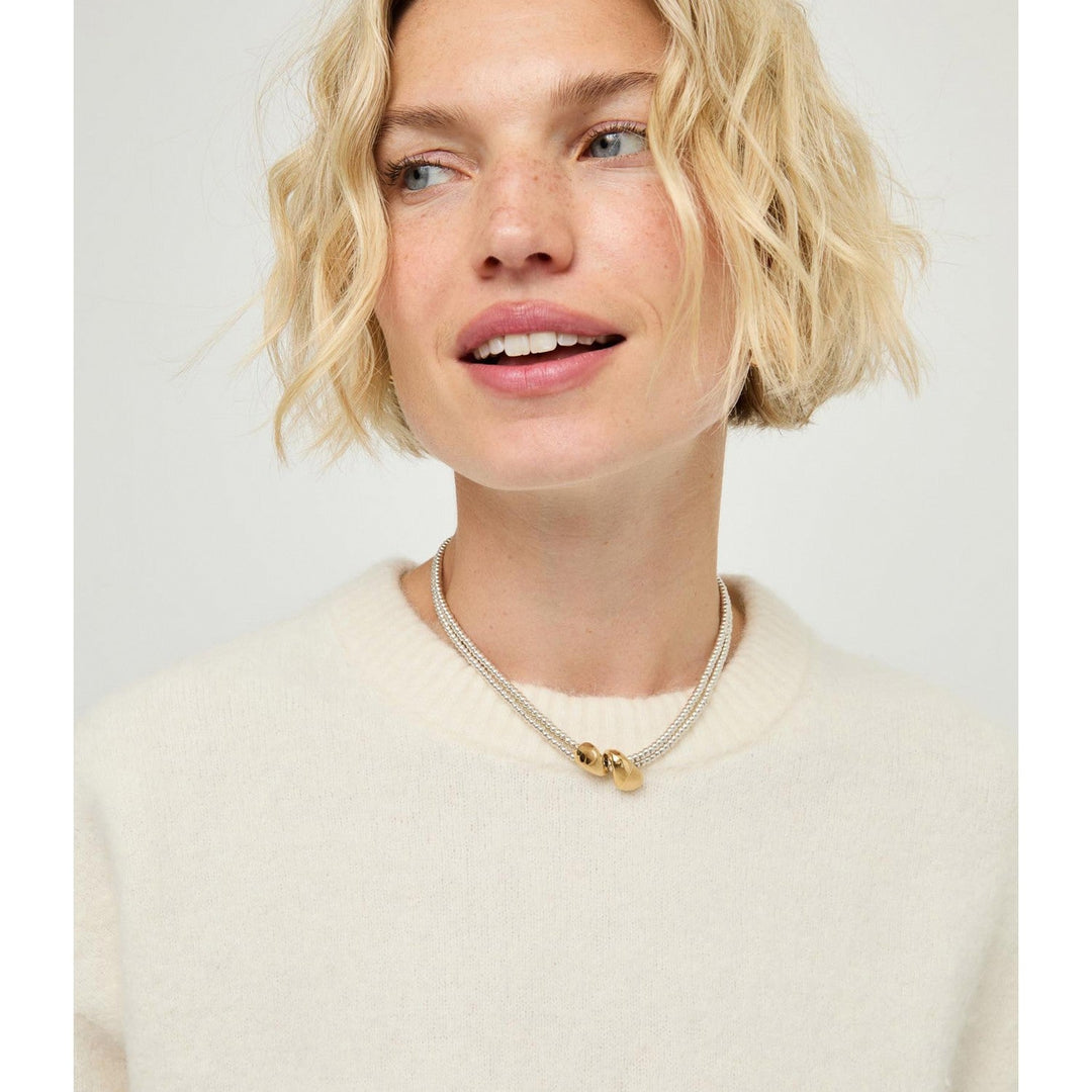 UNOde50 Axis Gold & Silver Plated Necklace COL2098OROMTL
