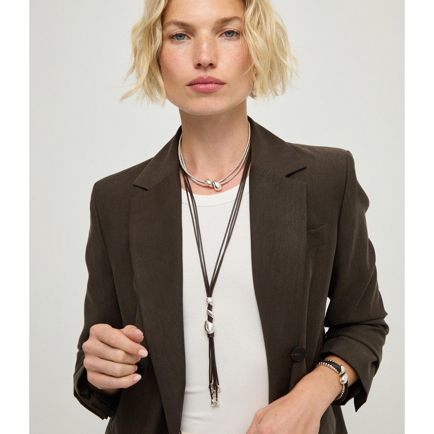 UNOde50 Radix Silver Plated Necklace COL2099MARMTL