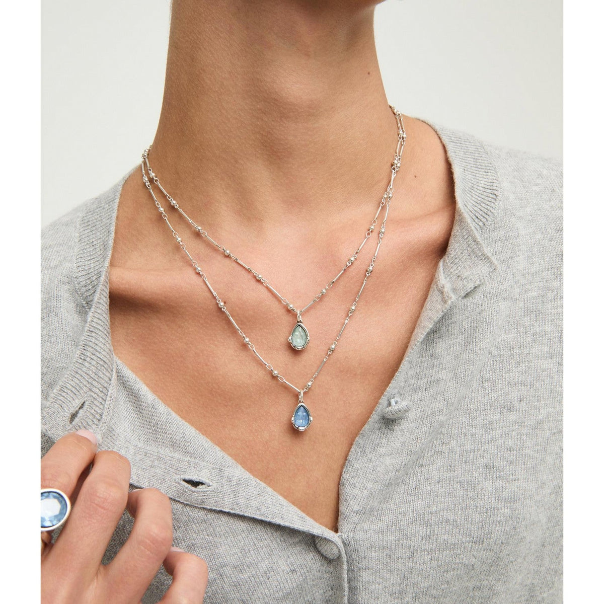 UNOde50 Presagio Silver Plated Necklace COL2105AZUMTL