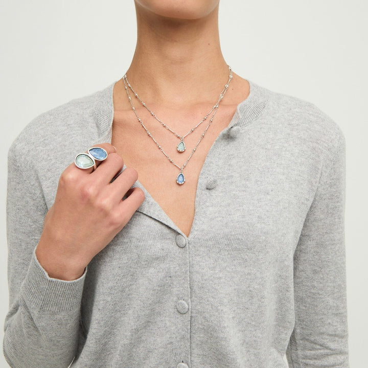 UNOde50 Presagio Silver Plated Necklace COL2105AZUMTL