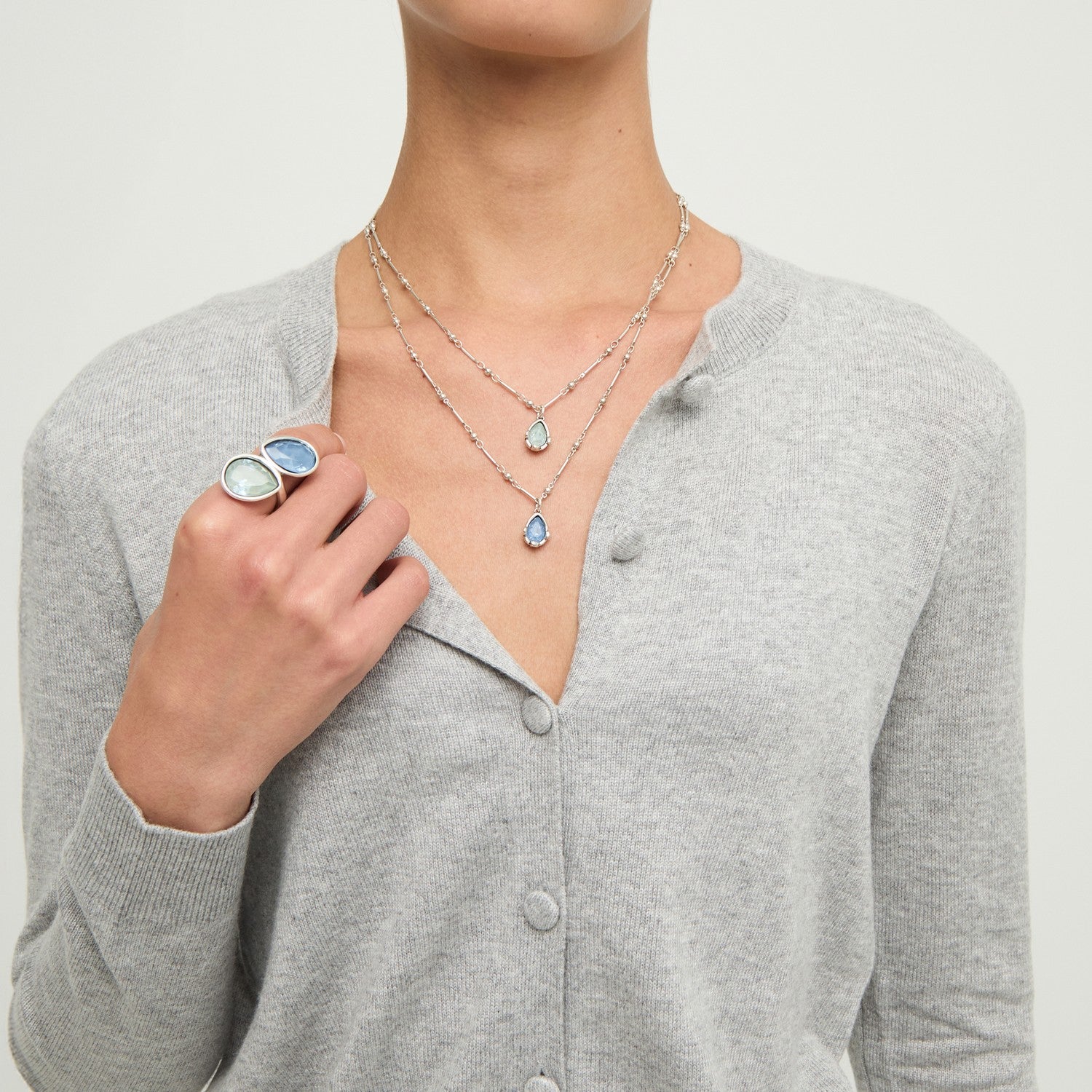 UNOde50 Presagio Silver Plated Necklace COL2105AZUMTL