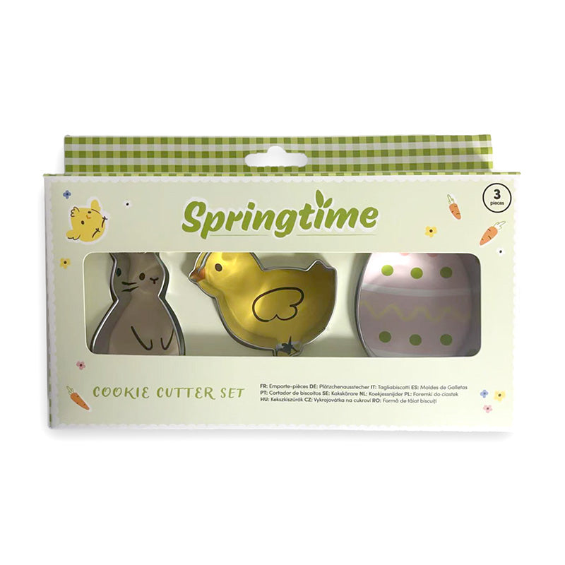 Springtime Bunny Rabbit, Chick & Egg Cookie Cutter Set of 3 COOK10