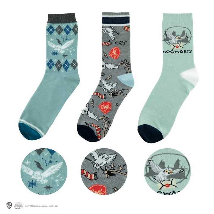 Harry Potter Socks Set of 3 Hedwig CR1602