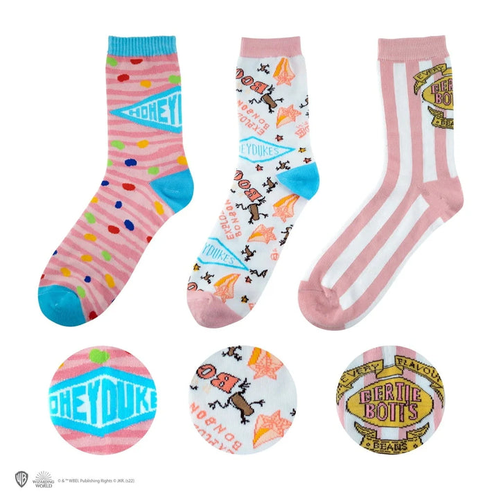 Harry Potter Socks Set of 3 Honeydukes CR1604