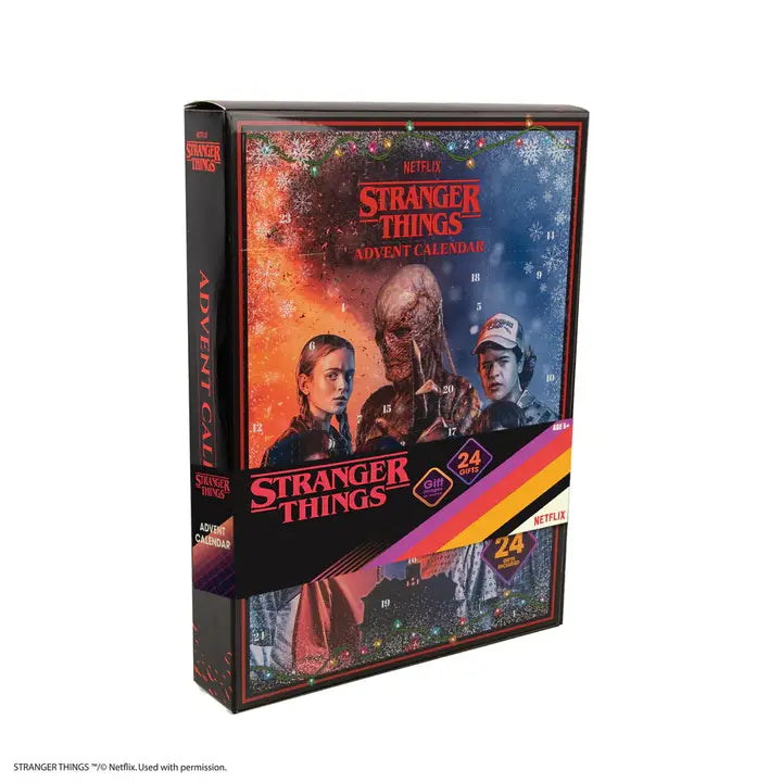 Stranger Things advent calendar box on a white background
