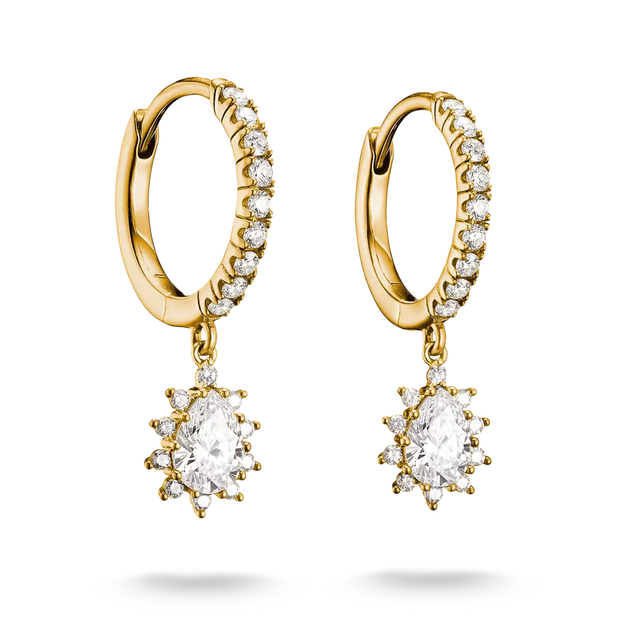Thomas Sabo 18k Gold Plated Classic Earrings CR748-M01-14