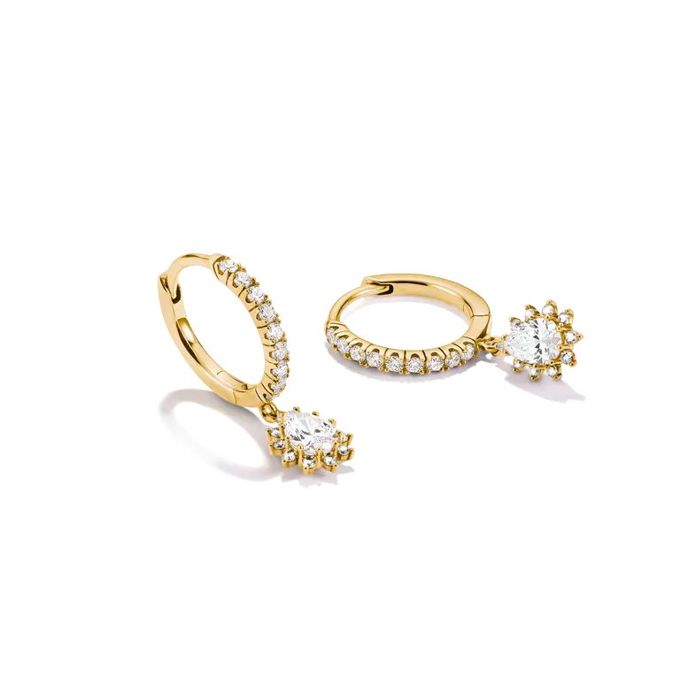 Thomas Sabo 18k Gold Plated Classic Zirconia Teardrop Earrings CR748-M01-14