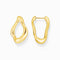 Natural Beauty Gold Plated Hoop Earrings CR754-413-39