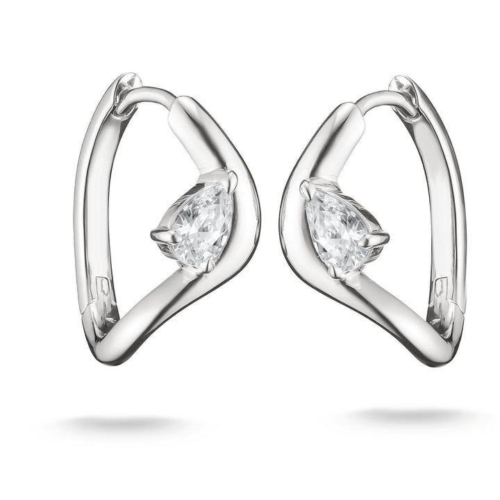 Thomas Sabo Sterling Silver Fluid Elegance Hoop Earring CR763-051-14