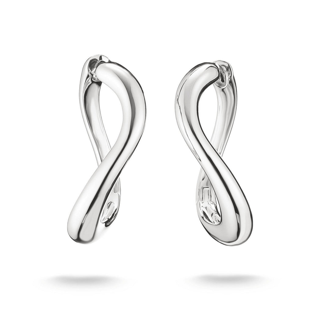 Thomas Sabo Sterling Silver Fluid Elegance Hoop Earring CR764-001-21