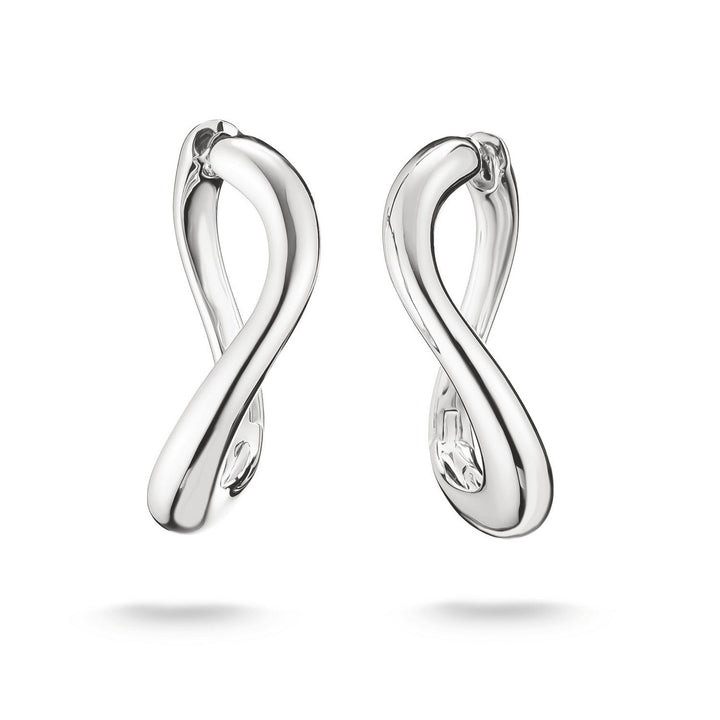 Thomas Sabo Sterling Silver Fluid Elegance Hoop Earring CR764-001-21