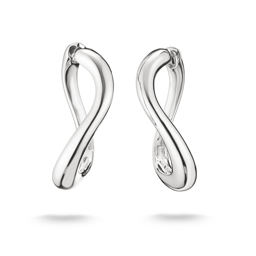 Thomas Sabo Sterling Silver Fluid Elegance Hoop Earring CR764-001-21
