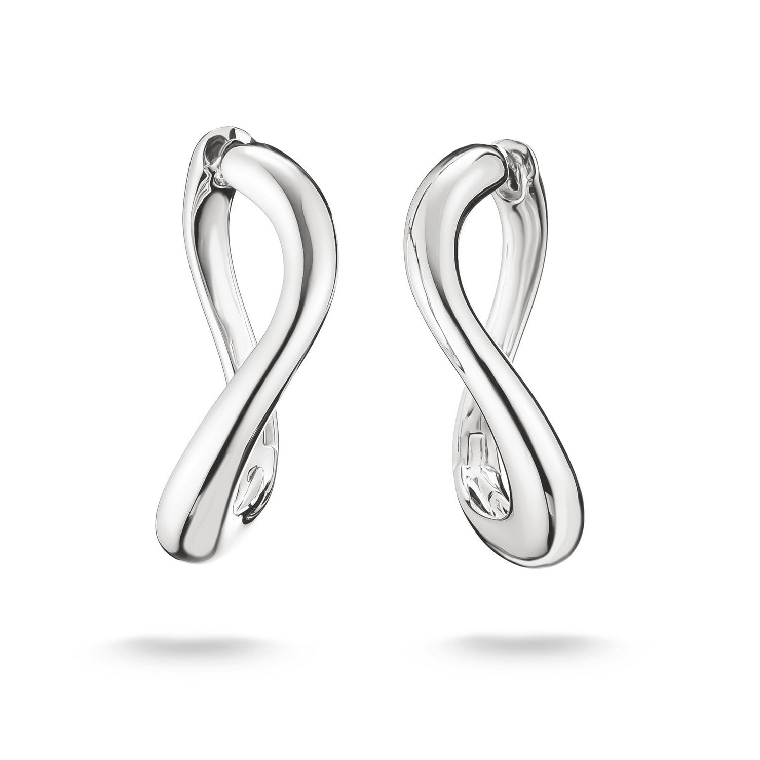 Thomas Sabo Sterling Silver Fluid Elegance Hoop Earring CR764-001-21