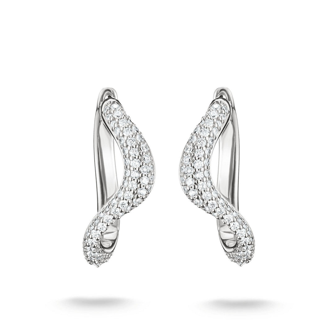 Thomas Sabo Sterling Silver Fluid Elegance Hoop Earring CR765-051-14