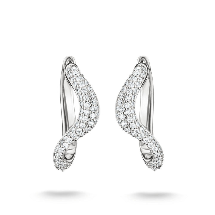Thomas Sabo Sterling Silver Fluid Elegance Hoop Earring CR765-051-14