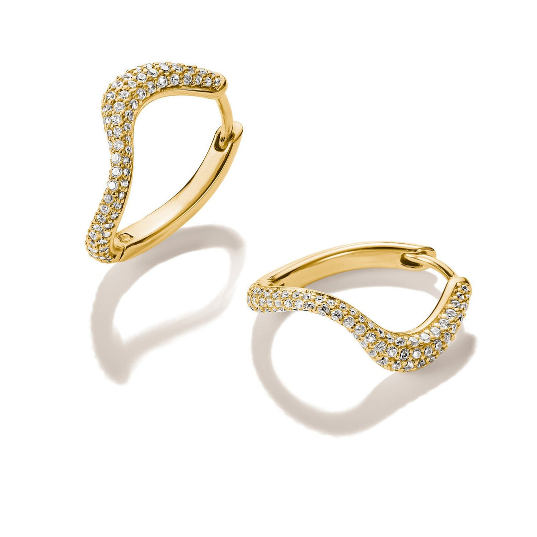 Thomas Sabo 18k Gold Plated Fluid Elegance Hoop Earring CR765-M01-14