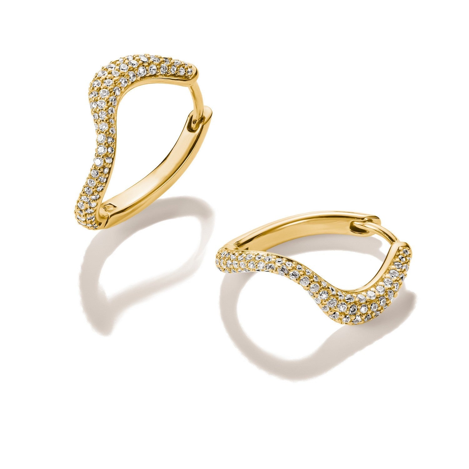 Thomas Sabo 18k Gold Plated Fluid Elegance Hoop Earring CR765-M01-14
