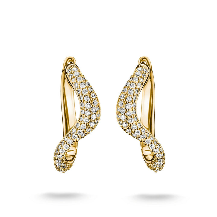 Thomas Sabo 18k Gold Plated Fluid Elegance Hoop Earring CR765-M01-14