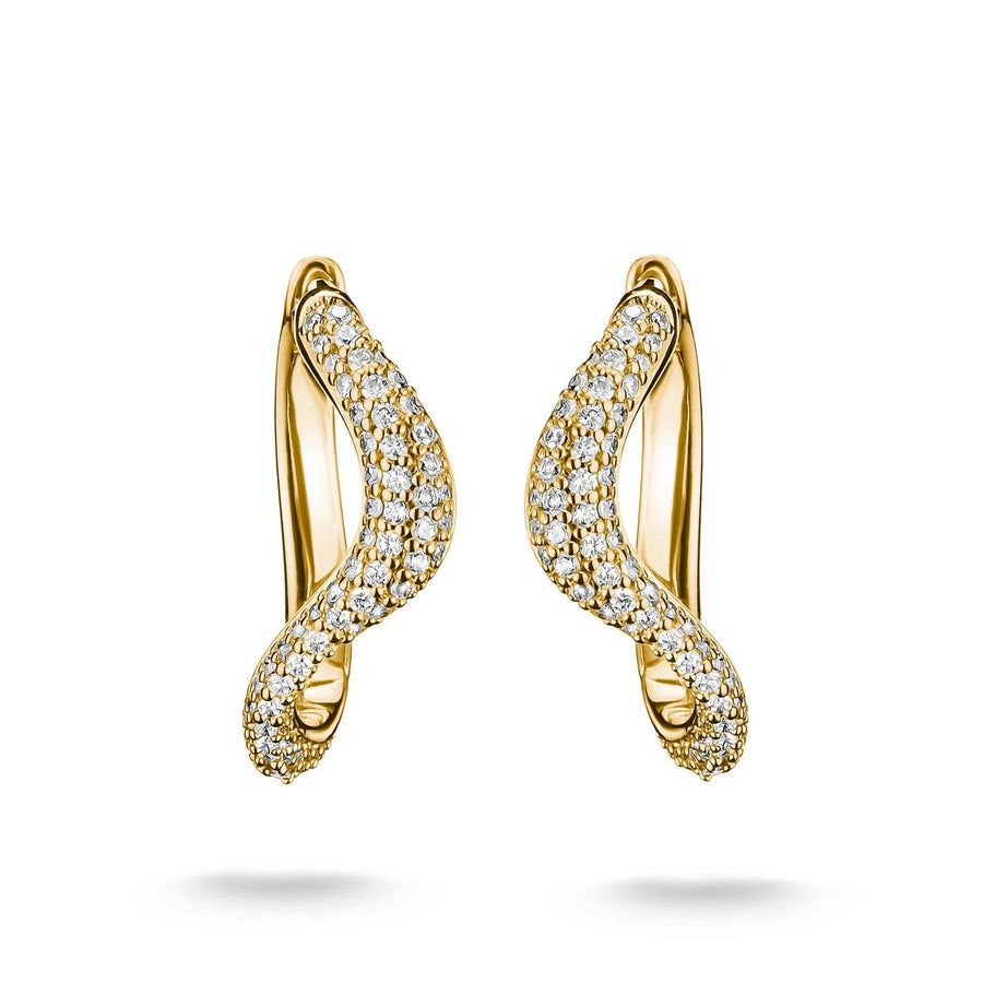 Thomas Sabo 18k Gold Plated Fluid Elegance Hoop Earring CR765-M01-14