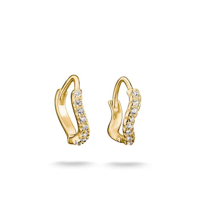 Thomas Sabo 18ct Gold Plated Classic Curved Hoop Earrings CR775-M01-14