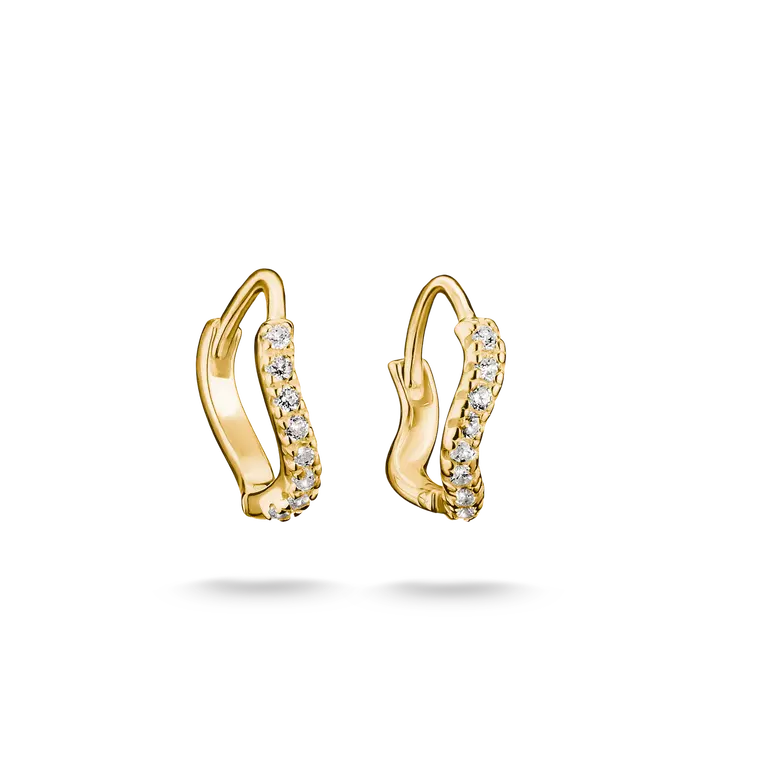 Thomas Sabo 18ct Gold Plated Classic Curved Hoop Earrings CR775-M01-14