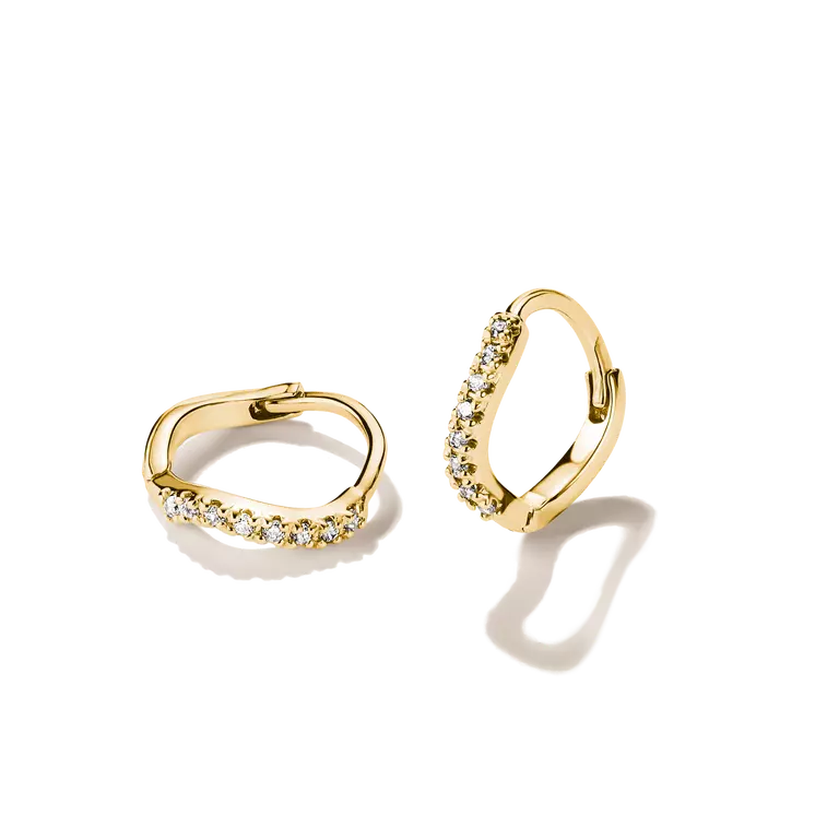 Thomas Sabo 18ct Gold Plated Classic Curved Hoop Earrings CR775-M01-14