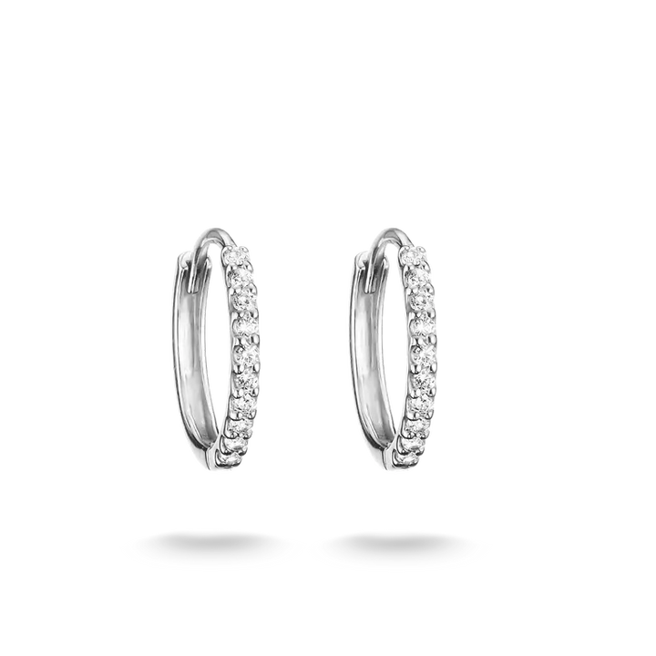 Thomas Sabo Silver Plated Classic Zirconia Hoop Earrings CR776-051-14