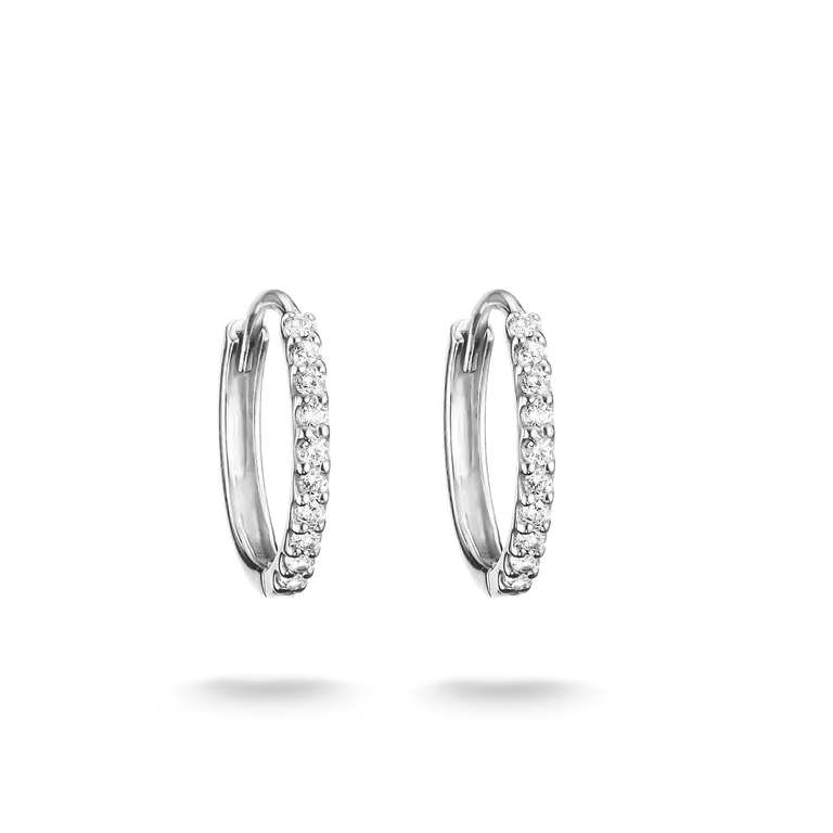 Thomas Sabo Silver Plated Classic Zirconia Hoop Earrings CR776-051-14